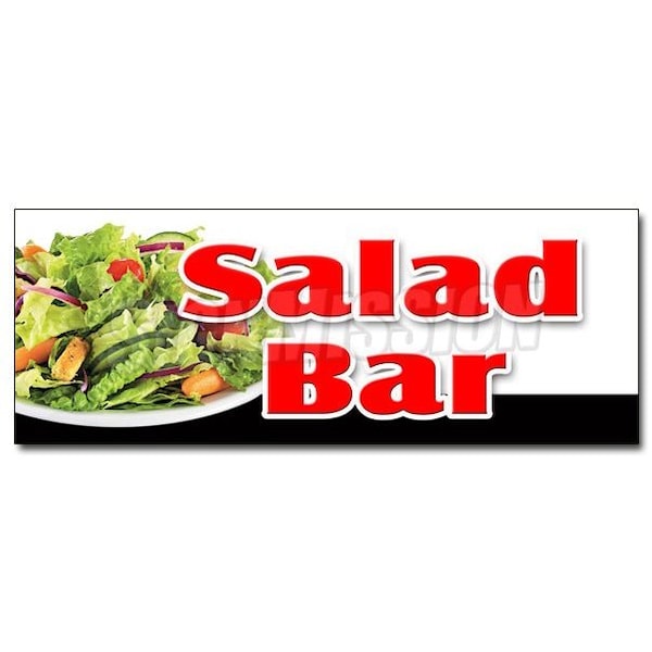 SALAD BAR DECAL sticker dressing restaurant buffet salad vegetables, D-36 Salad Bar